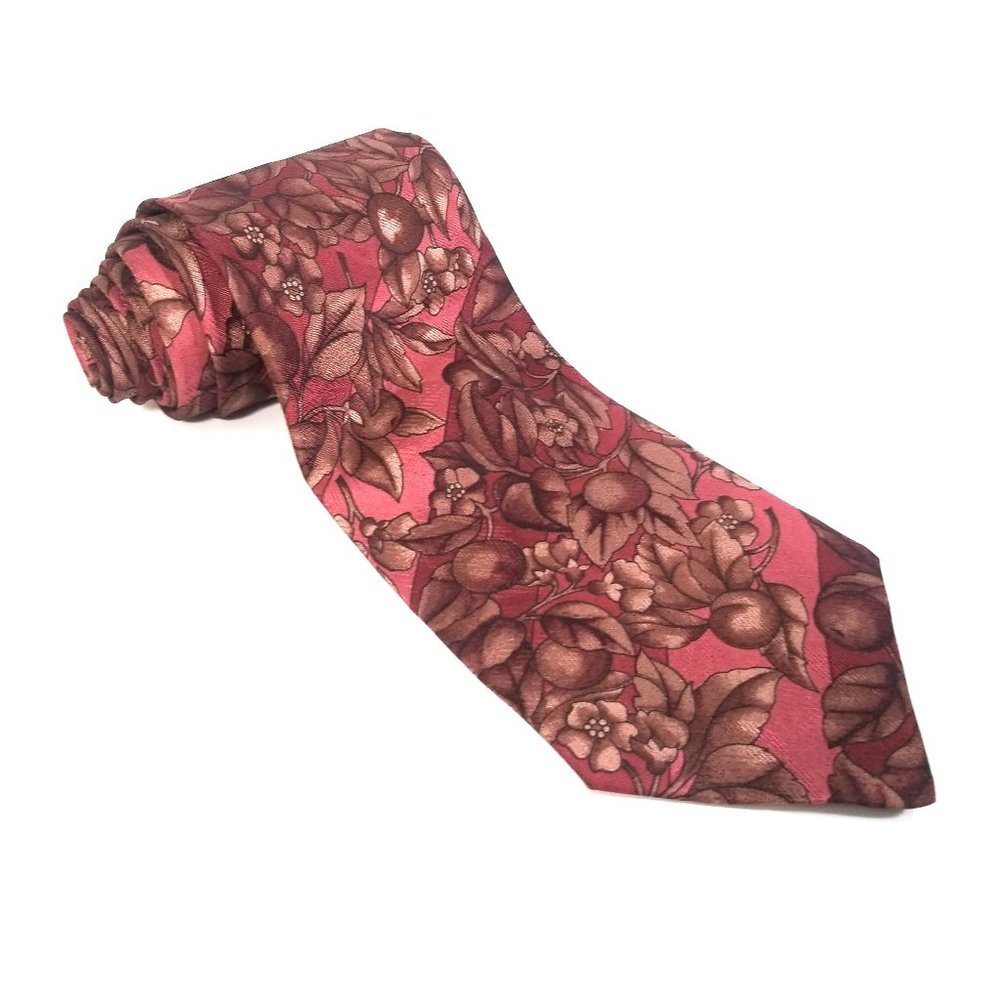 Leonard Men Tie 100% Silk Cherry Tree Necktie
